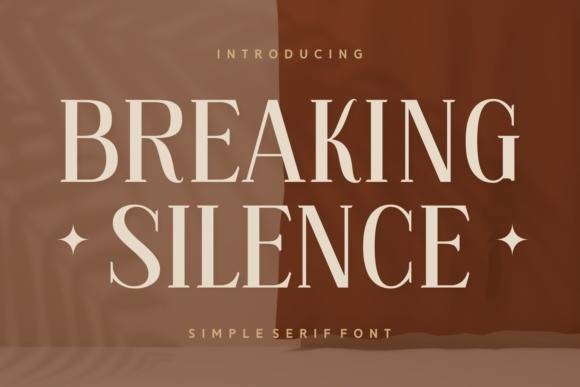 Breaking Silence 衬线字体 英文字体免费下载