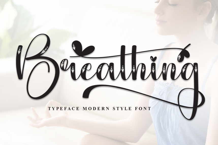 Breathing – Creative Handwritten 英文书法 英文字体免费下载