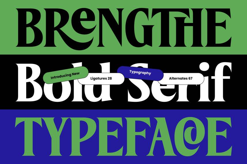index Brengthe – Modern Editorial Serif 衬线字体 英文字体免费下载