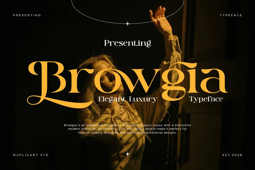 index Browgia – Elegant Luxury Typeface 衬线字体 英文字体免费下载