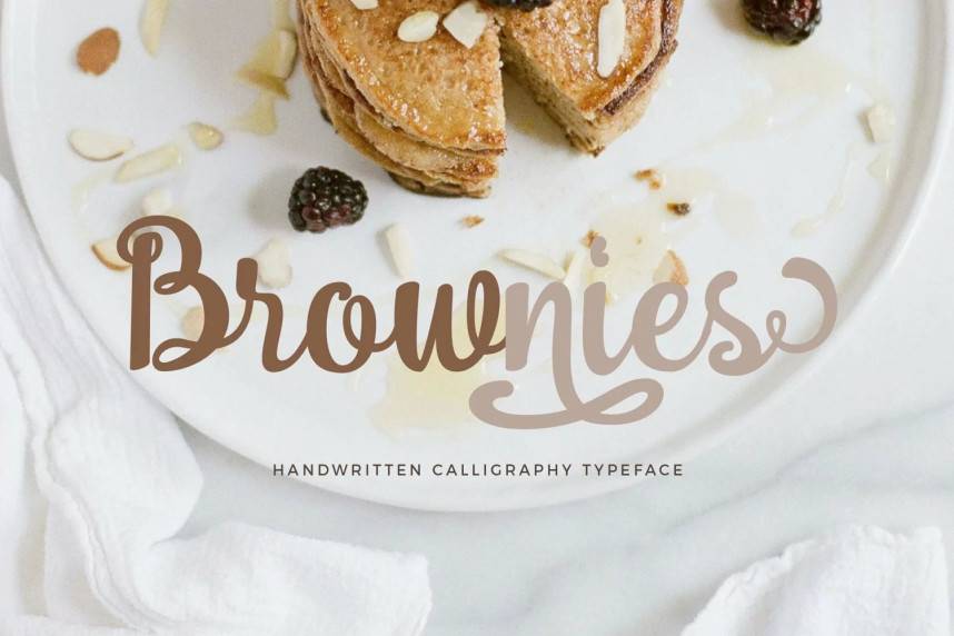index Brownies Script 英文手写 英文字体免费下载