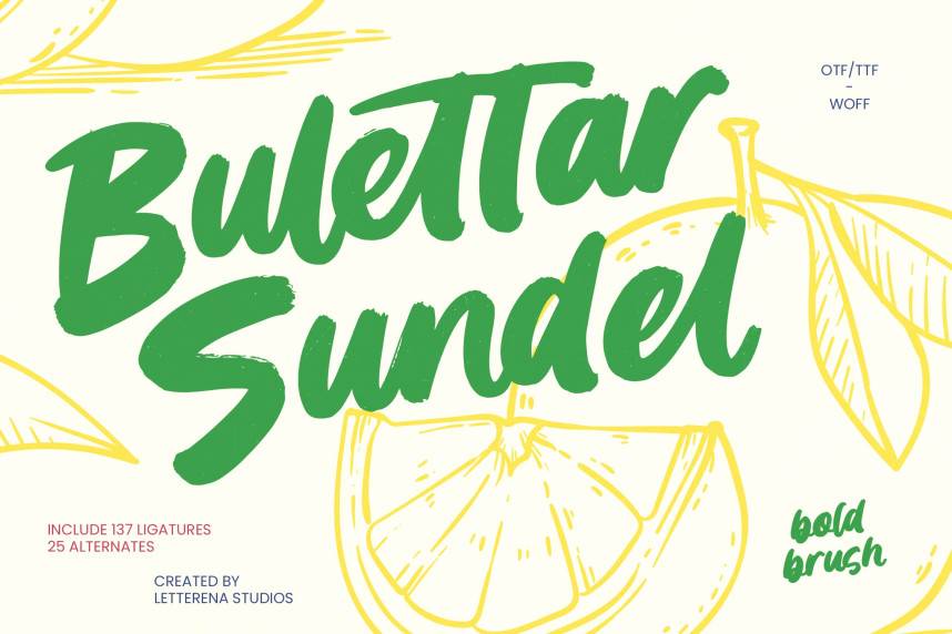 Bulettar Sundel – Bold Brush 花体英文 英文字体免费下载