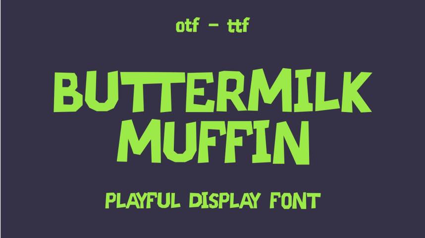 index Buttermilk Muffin 英文手写 英文字体免费下载