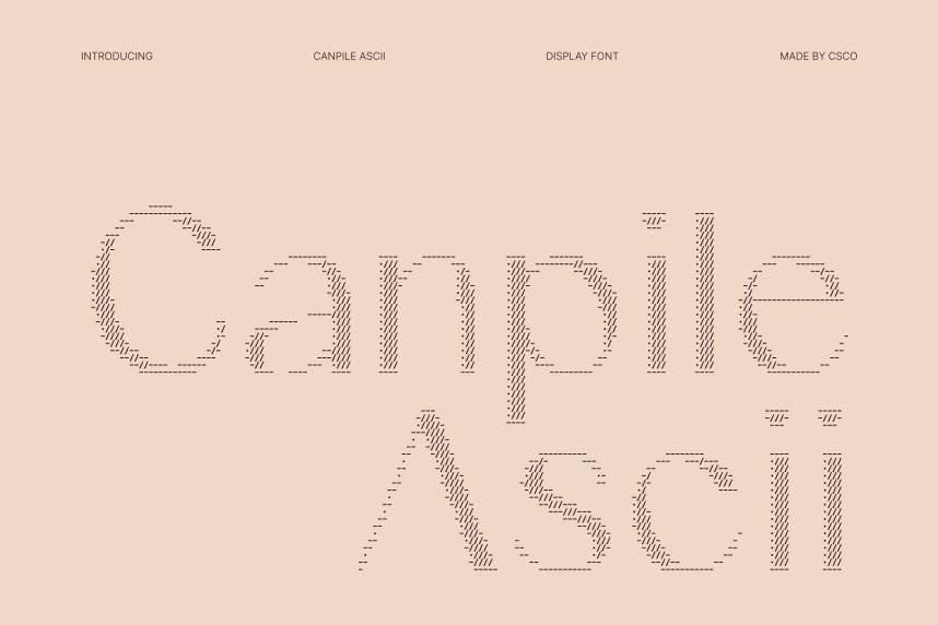 index Canpile Ascii 现代无衬线 英文字体免费下载