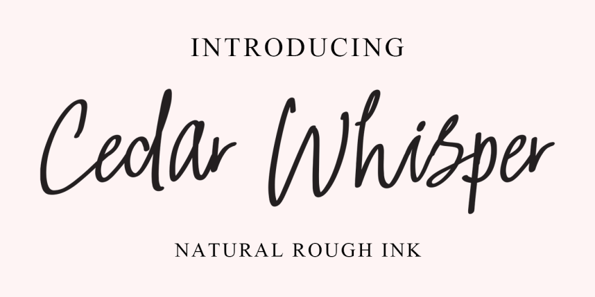index Cedar Whisper 英文手写 英文字体免费下载