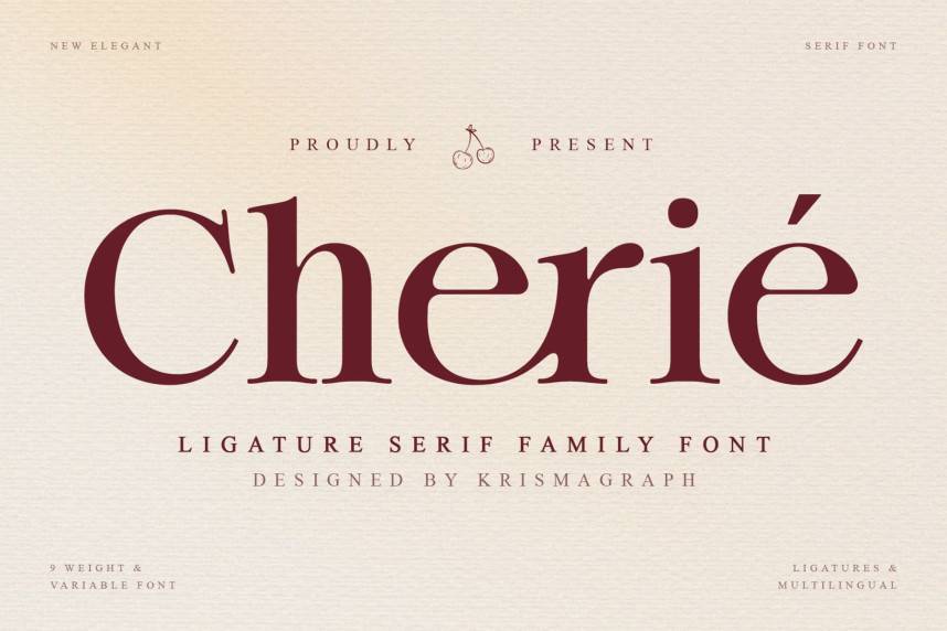 Chérié Serif 衬线字体 英文字体免费下载
