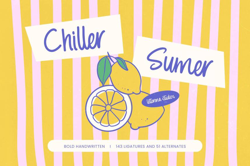 index Chiller Sumer – Bold Handwritten 花体英文 英文字体免费下载