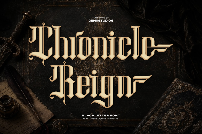 index Chronicle Reign | Blackletter 哥特式 英文字体免费下载