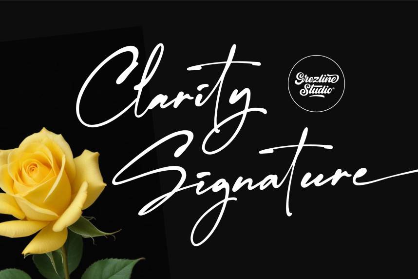 index Clarity Signature 英文手写 英文字体免费下载