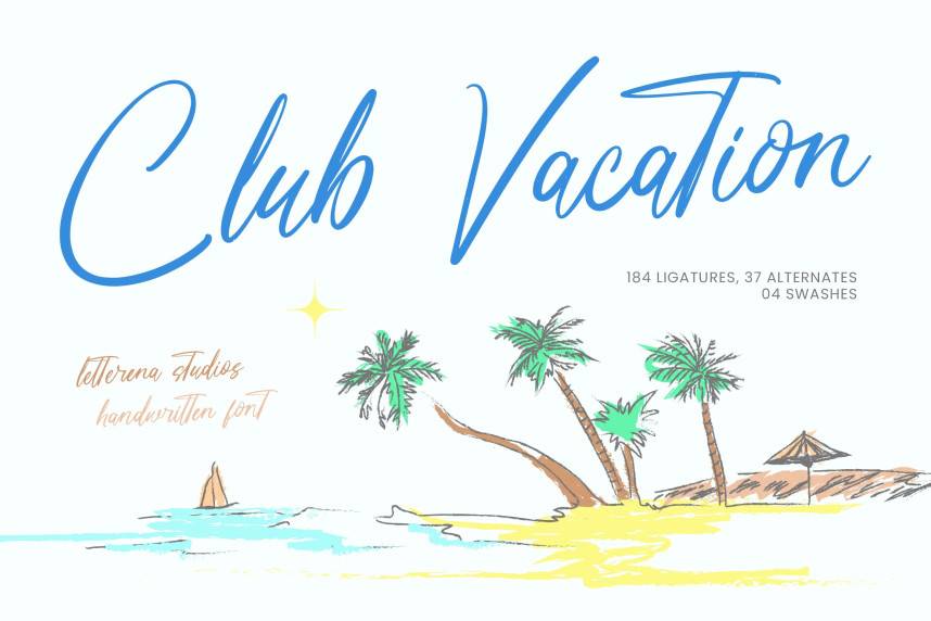 Club Vacation – Handwritten 花体英文 英文字体免费下载