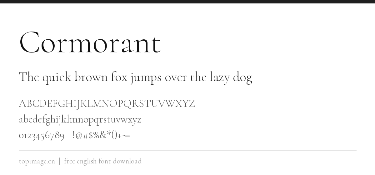 index Cormorant 衬线字体 英文字体免费下载