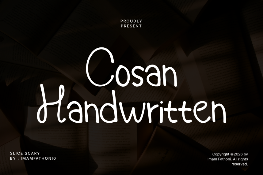Cosan handwritten 英文手写 英文字体免费下载