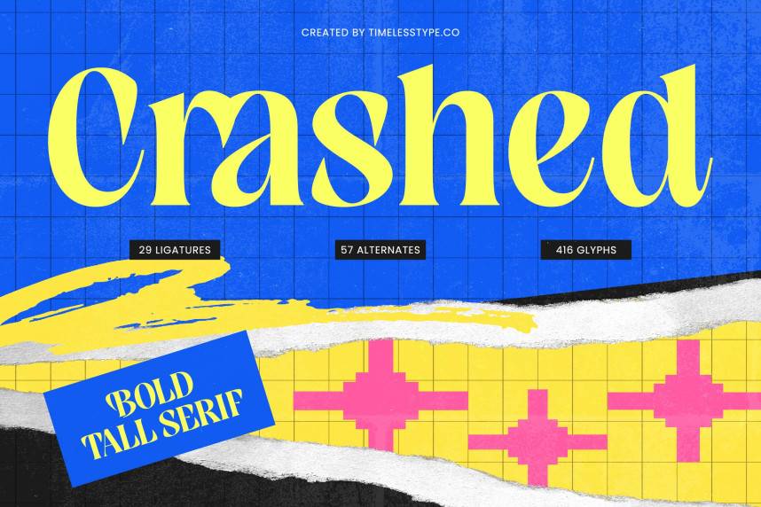 Crashed 衬线字体 英文字体免费下载