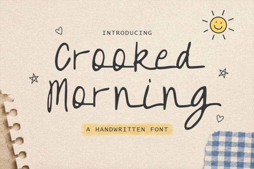 index Crooked Morning Script 英文手写 英文字体免费下载