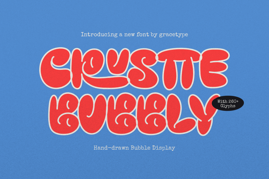 Crustte Bubbly | Hand Drawn Bubble Display 英文手写 英文字体免费下载