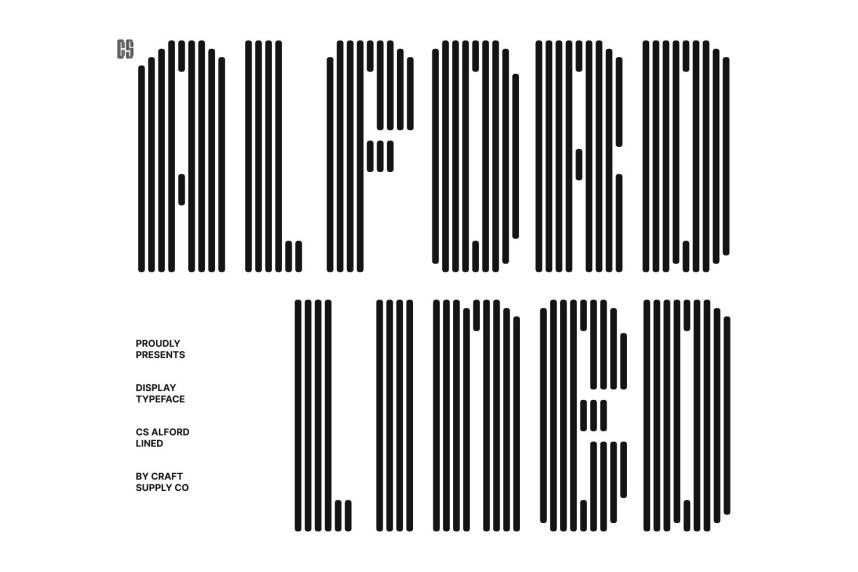 index CS Alford Lined 现代无衬线 英文字体免费下载
