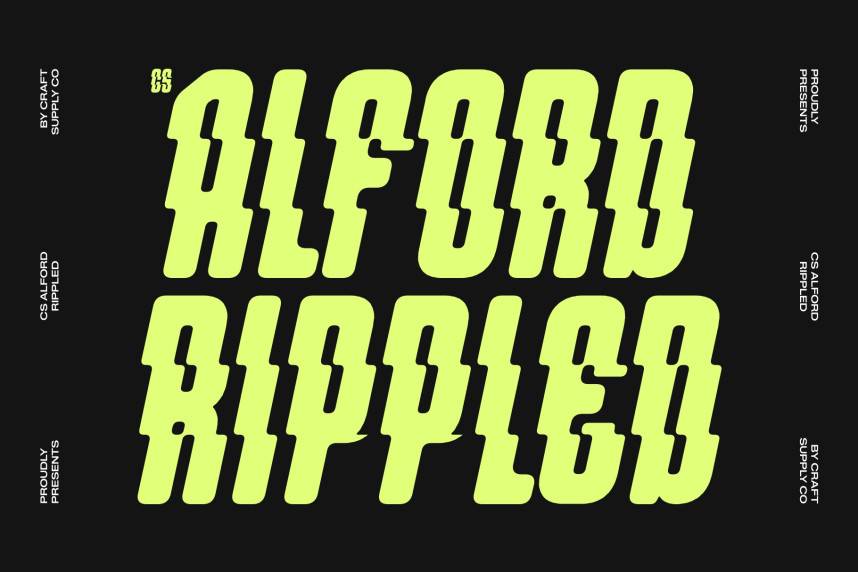 index CS Alford Rippled 现代无衬线 英文字体免费下载