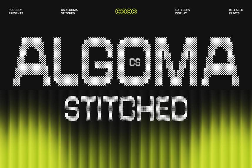 CS Algoma Stitched 展示字体 英文字体免费下载