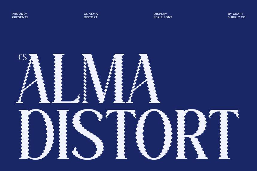 index CS Alma Distort 衬线字体 英文字体免费下载