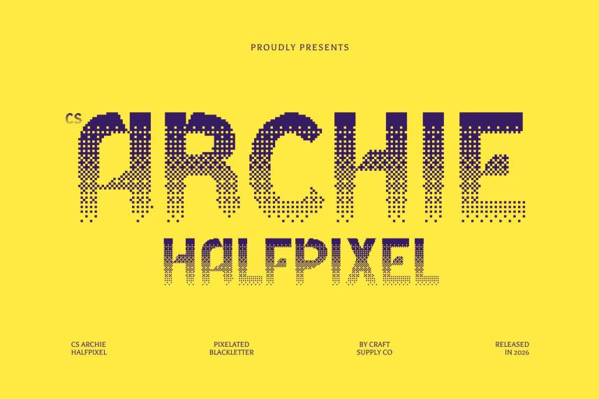 CS Archie Halfpixel 哥特式 英文字体免费下载