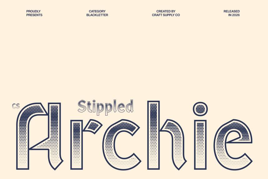 CS Archie Stippled 哥特式 英文字体免费下载