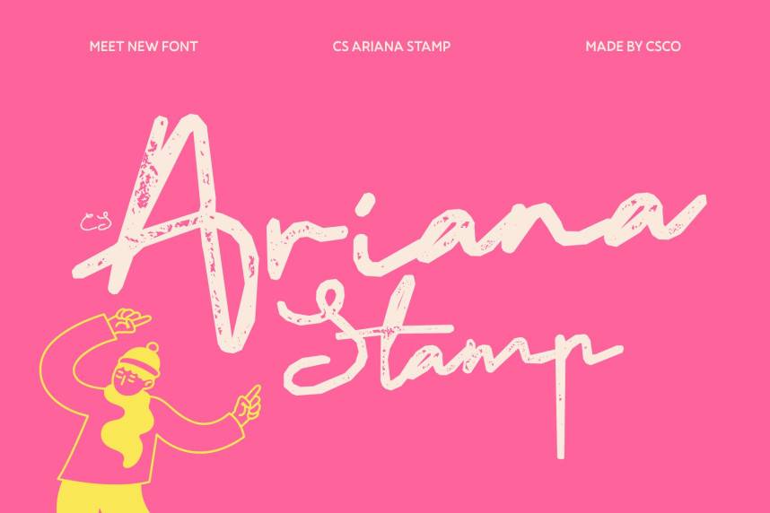 CS Ariana Stamp 英文手写 英文字体免费下载