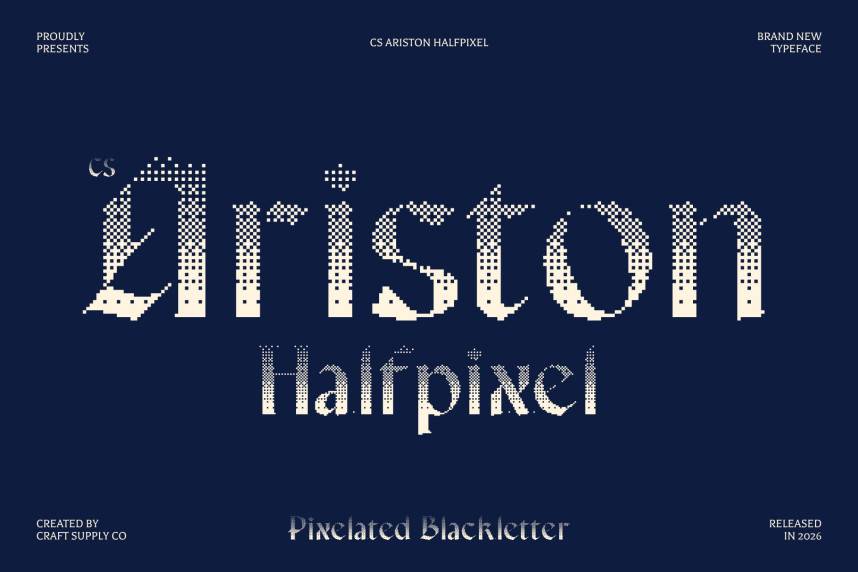 CS Ariston Halfpixel 哥特式 英文字体免费下载
