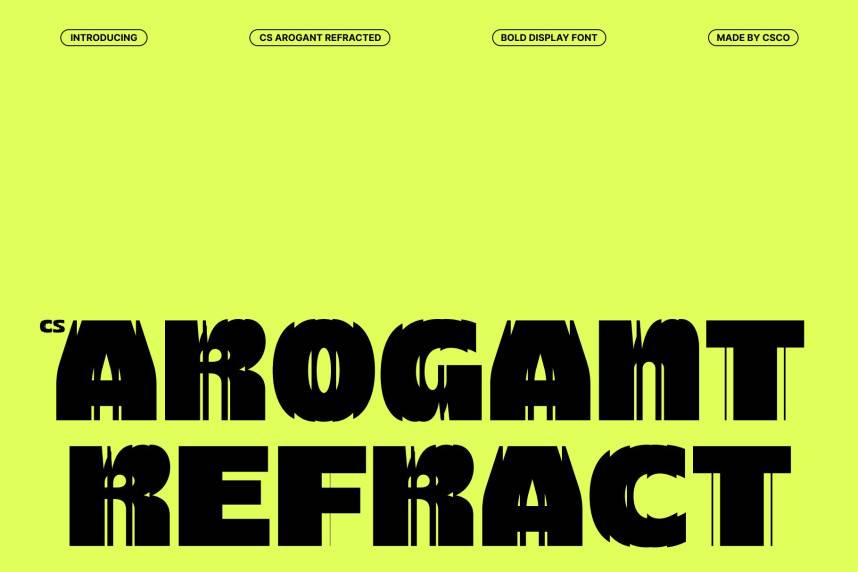 index CS Arogant Refracted 现代无衬线 英文字体免费下载