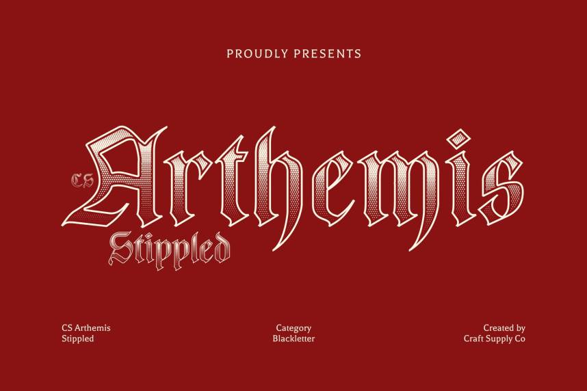 CS Arthemis Stippled 哥特式 英文字体免费下载