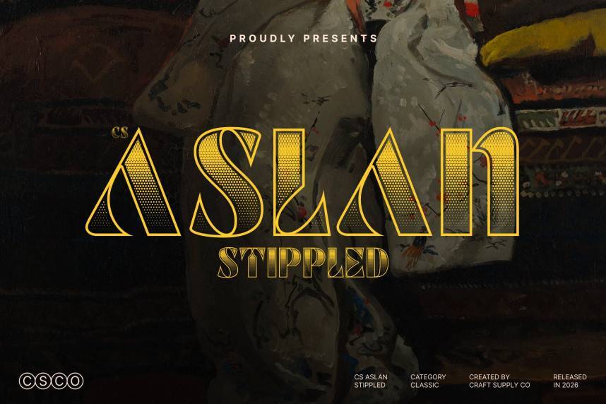 CS Aslan Stippled 现代无衬线 英文字体免费下载