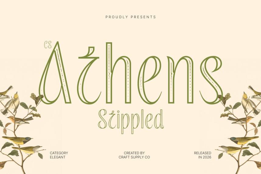CS Athens Stippled 展示字体 英文字体免费下载