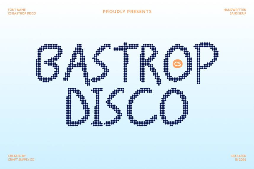 CS Bastrop Disco 英文手写 英文字体免费下载