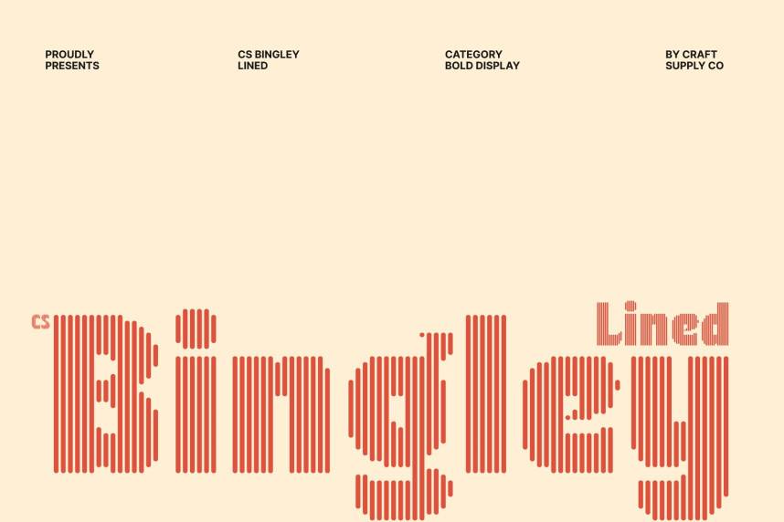 CS Bingley Lined 展示字体 英文字体免费下载