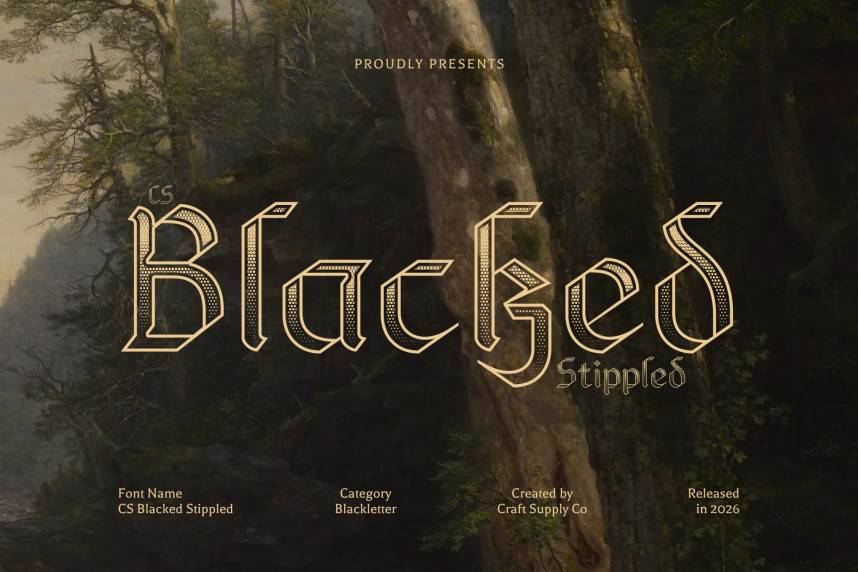 CS Blacked Stippled 哥特式 英文字体免费下载