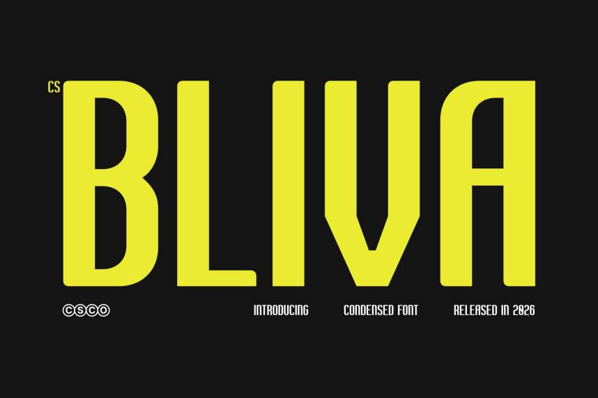 index CS Bliva 现代无衬线 英文字体免费下载