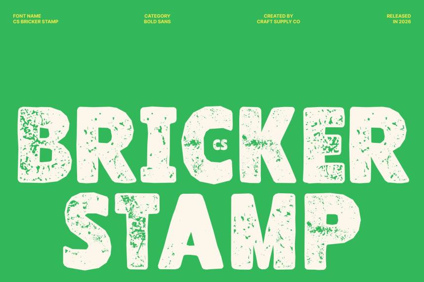 CS Bricker Stamp 展示字体 英文字体免费下载