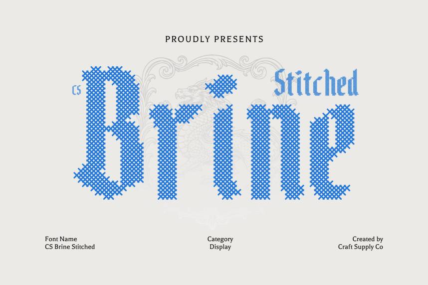 index CS Brine Stitched 哥特式 英文字体免费下载
