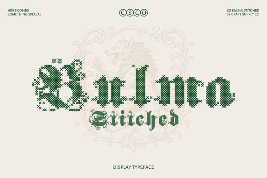 index CS Bulma Stitched 哥特式 英文字体免费下载
