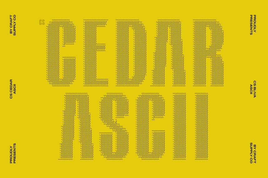 CS Cedar Ascii 现代无衬线 英文字体免费下载