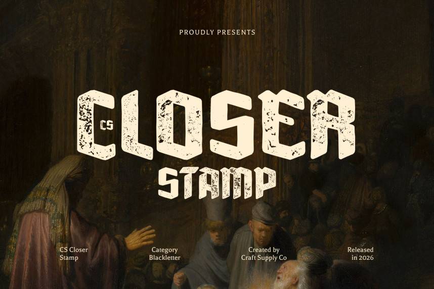 index CS Closer Stamp 哥特式 英文字体免费下载