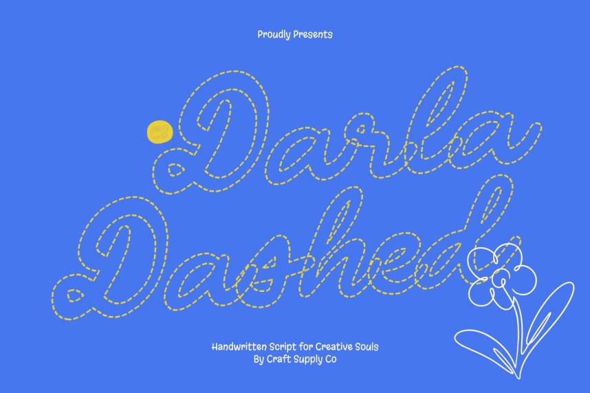 index CS Darla Dashed 英文手写 英文字体免费下载