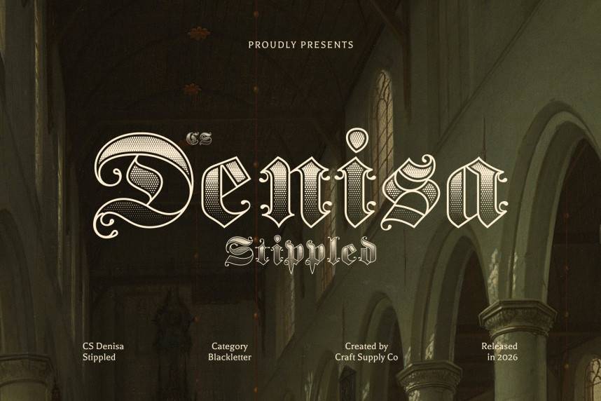 index CS Denisa Stippled 哥特式 英文字体免费下载