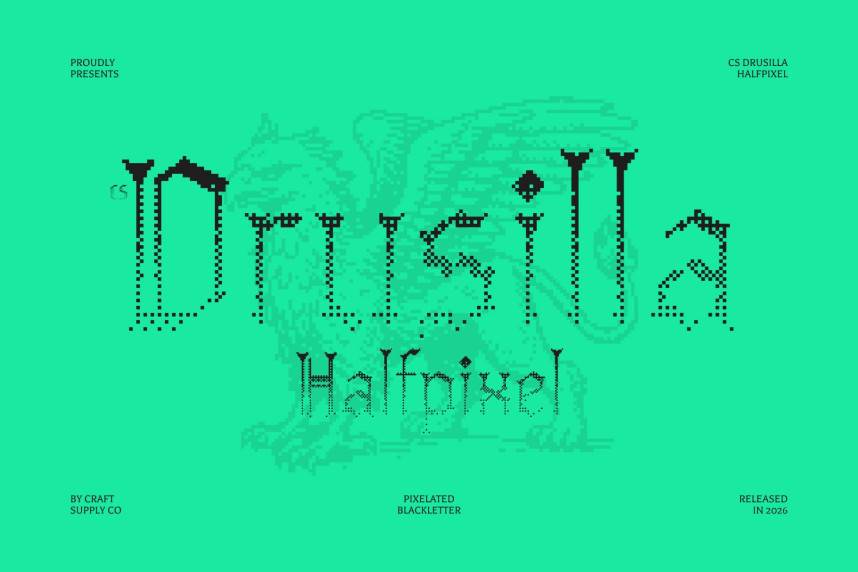 CS Drusilla Halfpixel 哥特式 英文字体免费下载