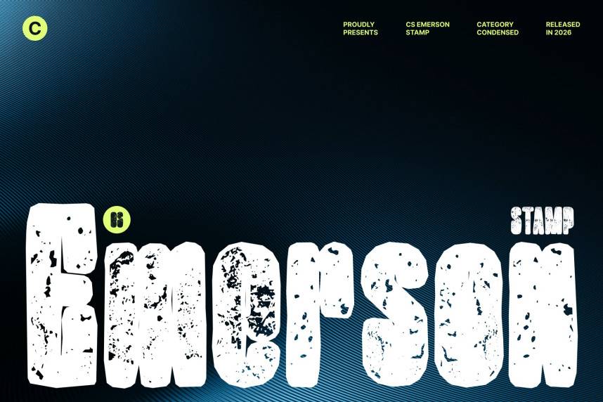 index CS Emerson Stamp 现代无衬线 英文字体免费下载