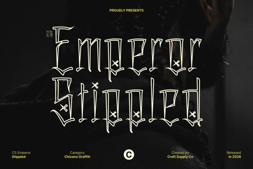 CS Emperor Stippled 展示字体 英文字体免费下载
