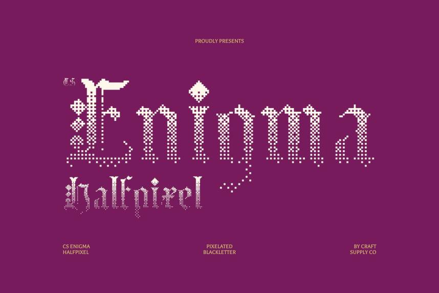 CS Enigma Halfpixel 哥特式 英文字体免费下载