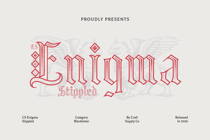 index CS Enigma Stippled 哥特式 英文字体免费下载
