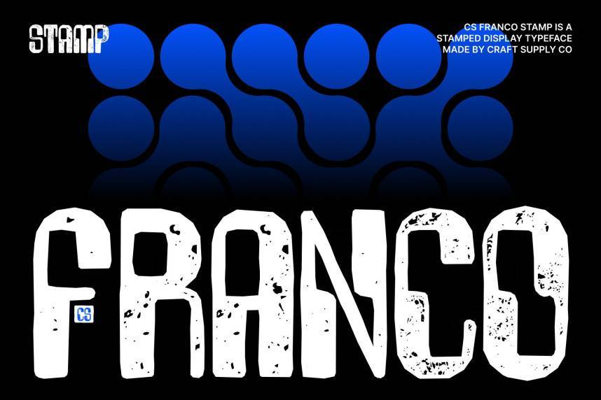 CS Franco Stamp 展示字体 英文字体免费下载