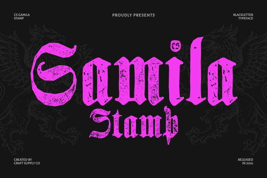 index CS Gamila Stamp 哥特式 英文字体免费下载