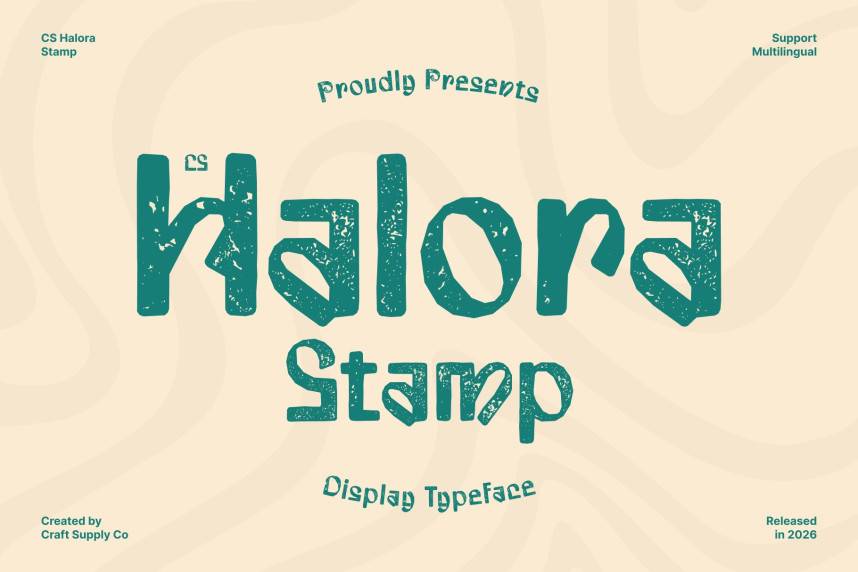 CS Halora Stamp 展示字体 英文字体免费下载